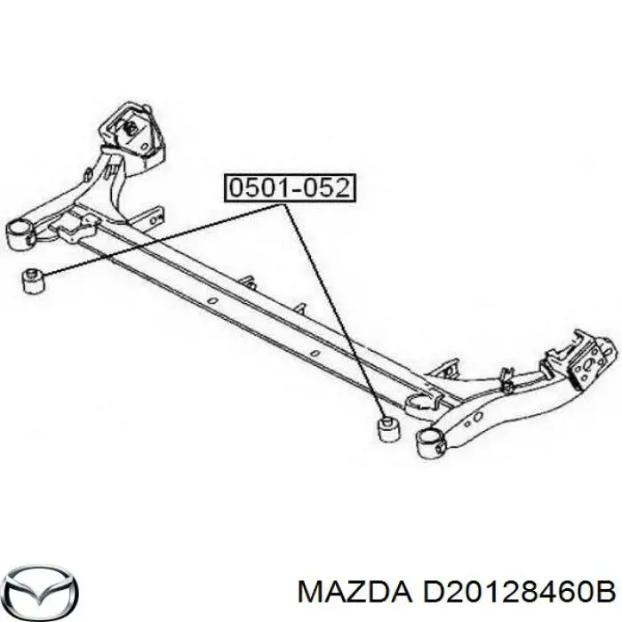 Сайлентблок задней балки MAZDA D20128460B