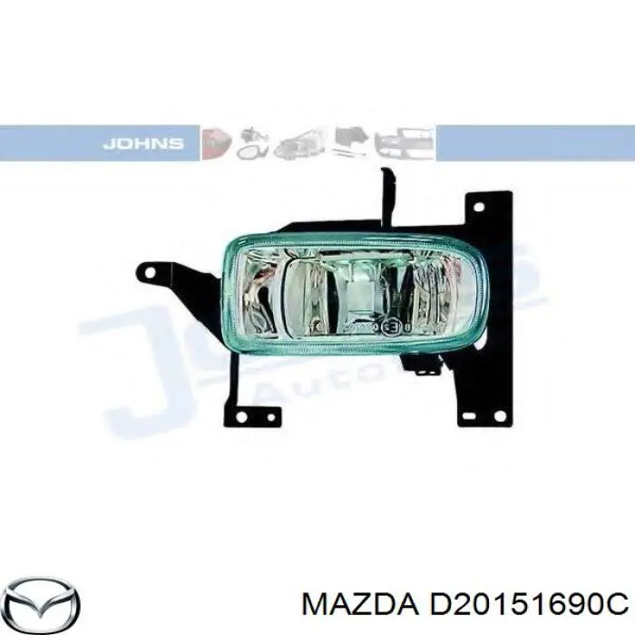 Туманка ліва Mazda D20151690C ціна, від 34.90 USD