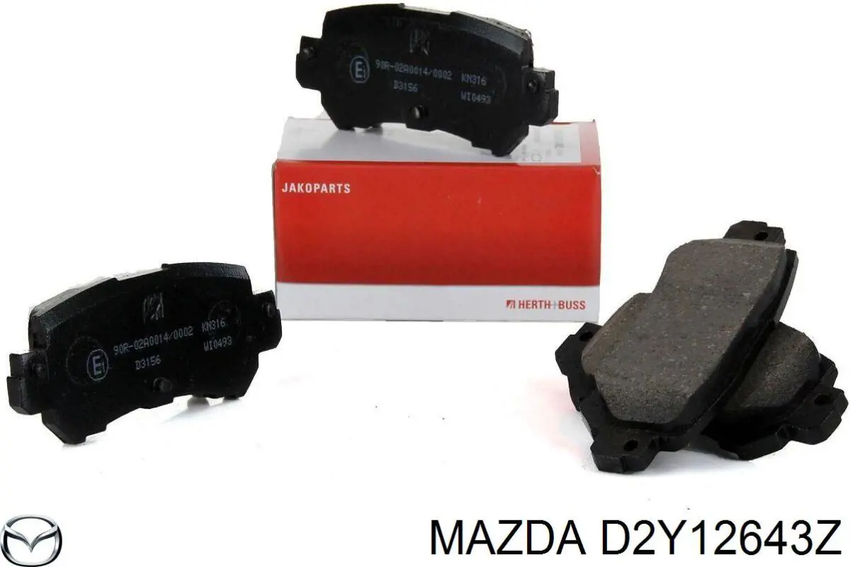 Колодки гальмові задні, дискові D2Y12643Z Mazda