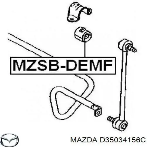 D35034156C Mazda Втулка стабілізатора переднього