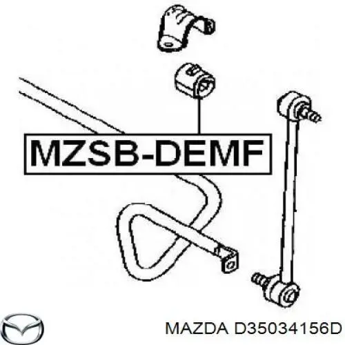 Подушка стабілізатора Mazda D35034156D ціна, від 4.09 USD