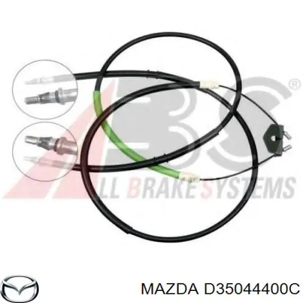 Трос ручного гальма задній, правий/лівий Mazda D35044400C ціна, від 17.96 USD
