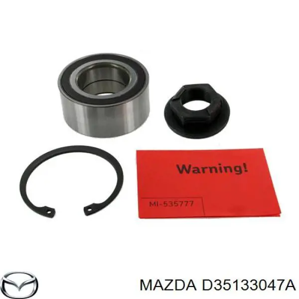Комплект підшипник маточини передньої Mazda D35133047A ціна, від 22.13 USD