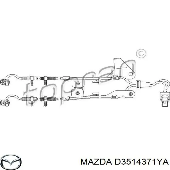 Датчик АБС (ABS) задній D3514371YA Mazda