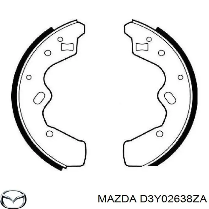 Колодки гальмові задні, барабанні D3Y02638ZA Mazda