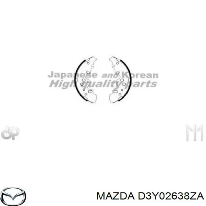 Гальма робочі задні ножні і гальмівні барабани Mazda D3Y02638ZA