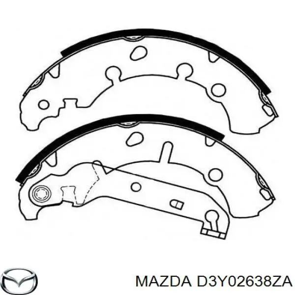 Колодки гальмові задні, барабанні D3Y02638ZA Mazda