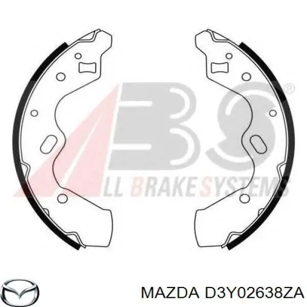 Купити D3Y02638ZA Mazda Колодки гальмові задні, барабанні