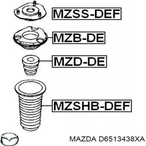 D6513438XA Mazda Підшипник опори амортизатора