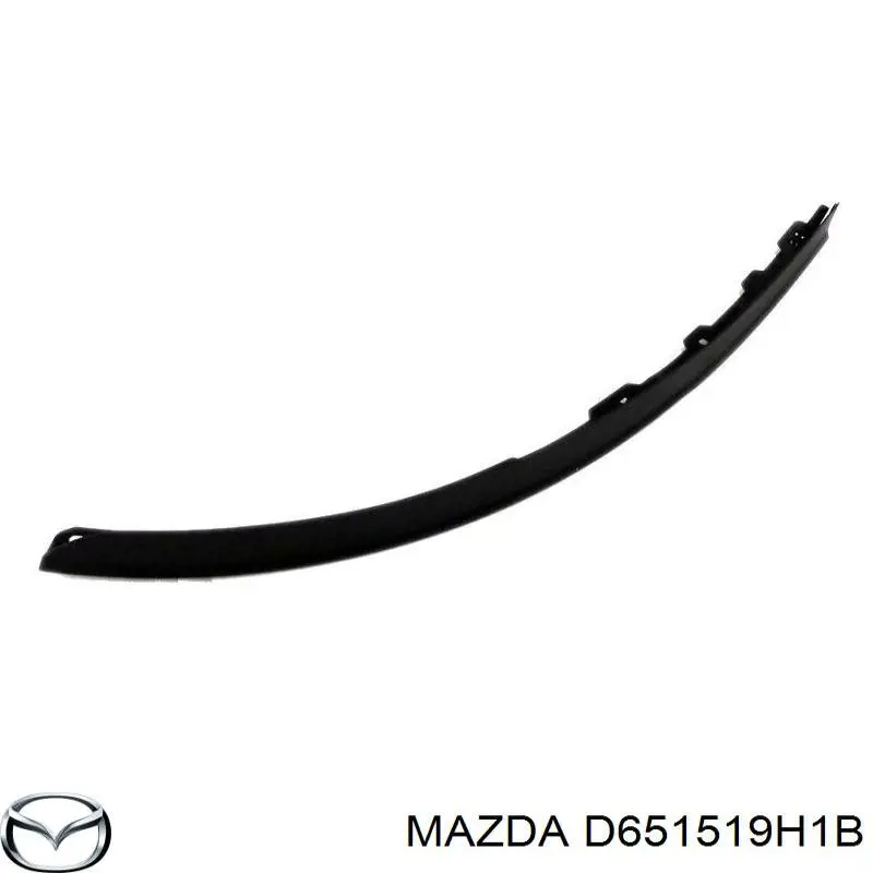 Спойлер переднього бампера, правий на Mazda 2 (DE)