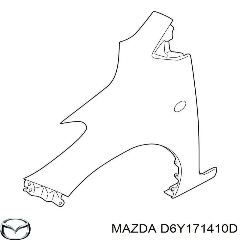 D6Y171410D Mazda крило заднє ліве