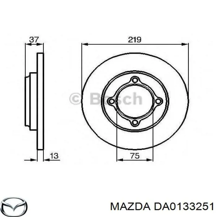 DA0133251 Mazda Гальмо дискове переднє