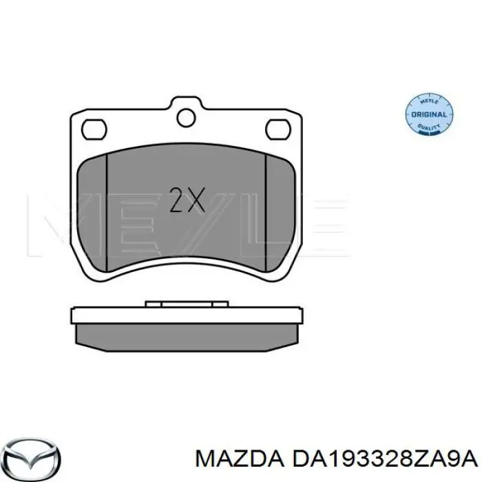 Гальмівні колодки Mazda DA193328ZA9A ціна, від 13.07 USD