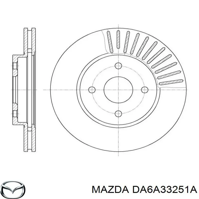 Диск гальмівний передній DA6A33251A Mazda