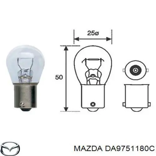 Скло заднього ліхтаря, лівого Mazda 121 2 (DB) (Мазда 121)