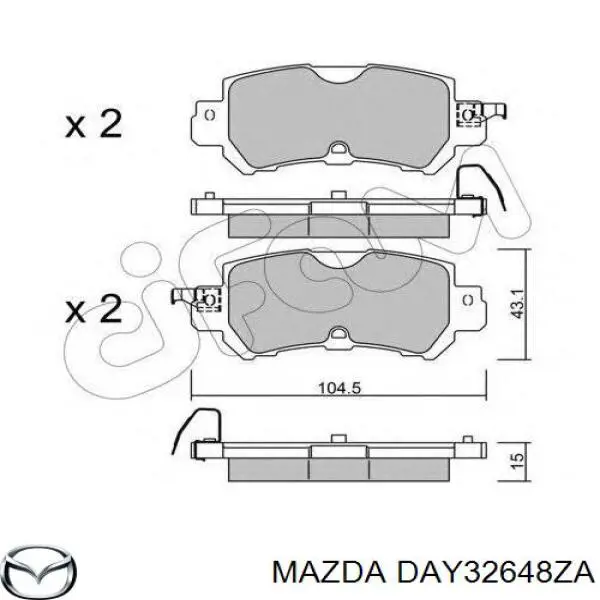Купити DAY32648ZA Mazda Задні колодки