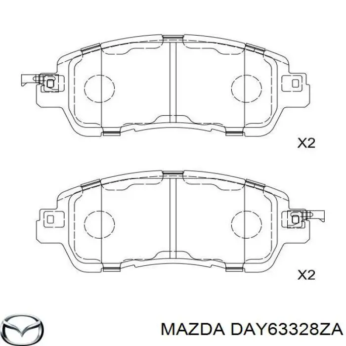 Гальмівні колодки Mazda DAY63328ZA ціна, від 29.83 USD