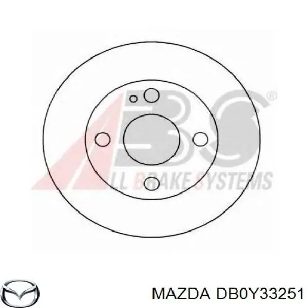 Гальмівні диски передні DB0Y33251 Mazda
