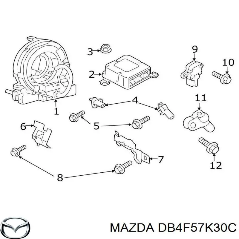 Модуль-процесор керування подушки безпеки Mazda CX-9 (TC) (Мазда CX-9)