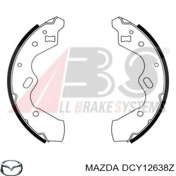 DCY12638Z Mazda колодки гальмові задні, барабанні