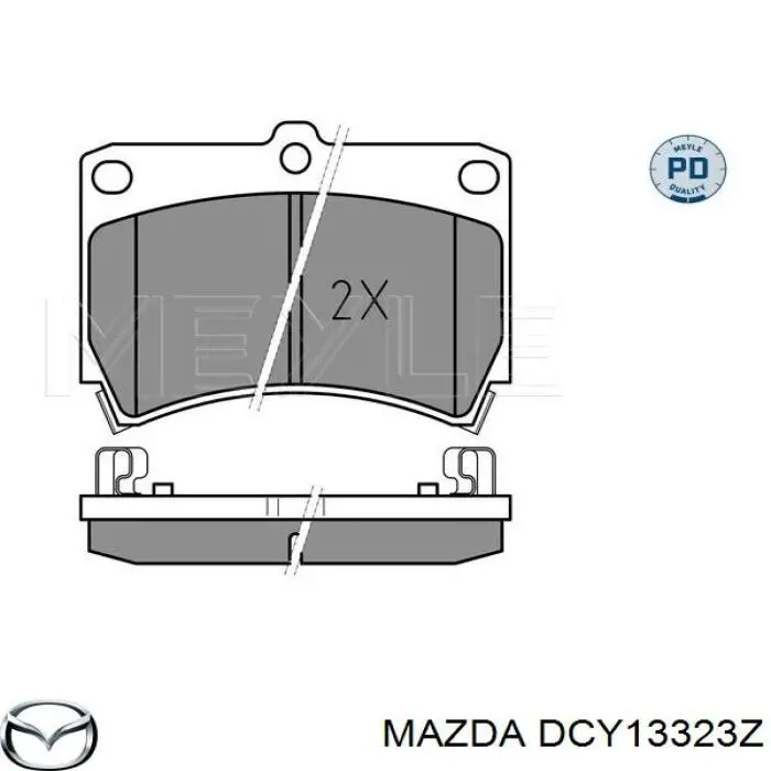 DCY13323Z Mazda колодки гальмівні передні, дискові
