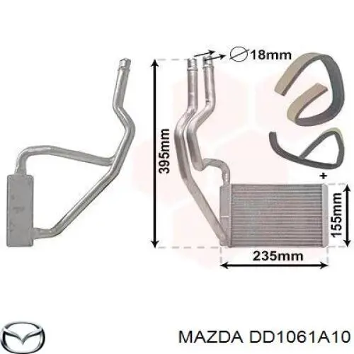 Купити DD1061A10 Mazda Теплообмінник