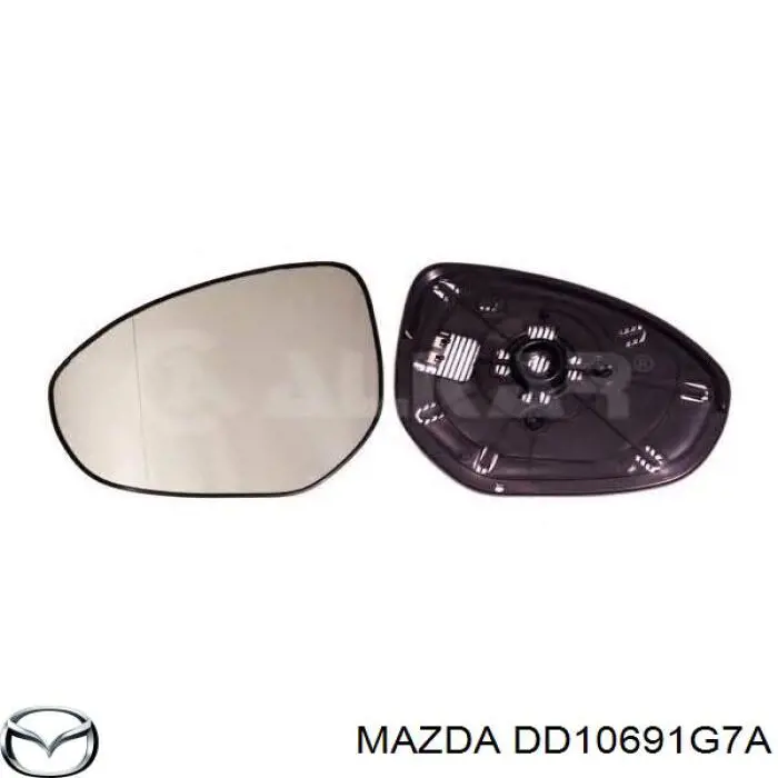 DD10691G7A Mazda дзеркальний елемент дзеркала заднього виду, лівого