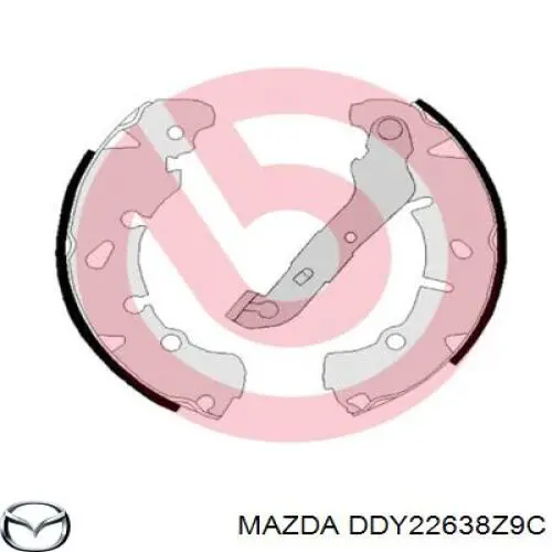 Колодки гальмові задні, барабанні Mazda DDY22638Z9C ціна, від 22.42 USD
