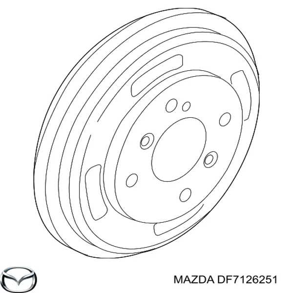 Барабан гальмівний задній Mazda DF7126251 ціна, від 28.49 USD
