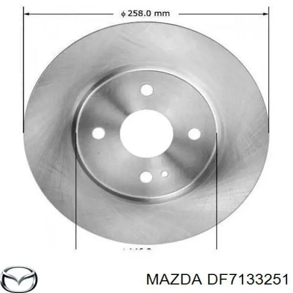 Диск гальмівний передній Mazda DF7133251