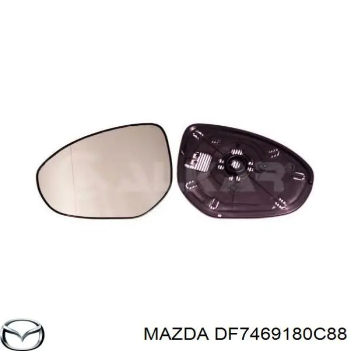 Ліве бокове дзеркало DF7469180C88 Mazda