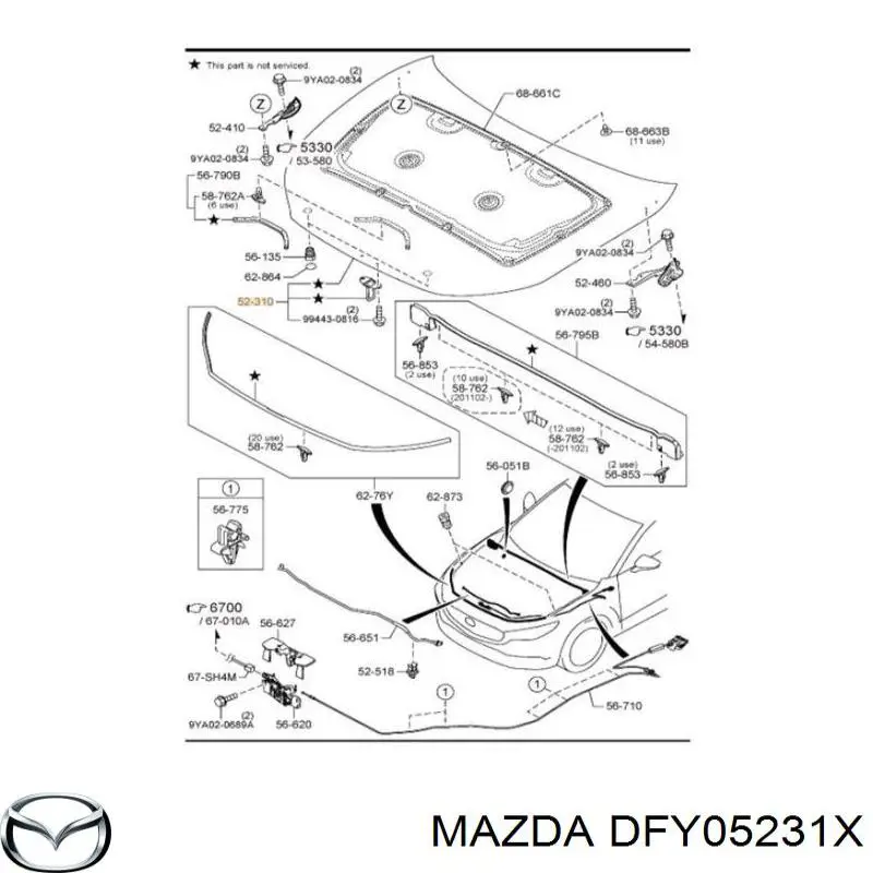 DFY05231X Mazda Капот