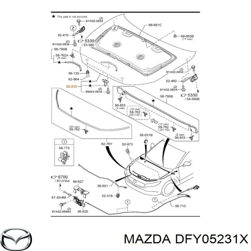  Капот Mazda CX-30 