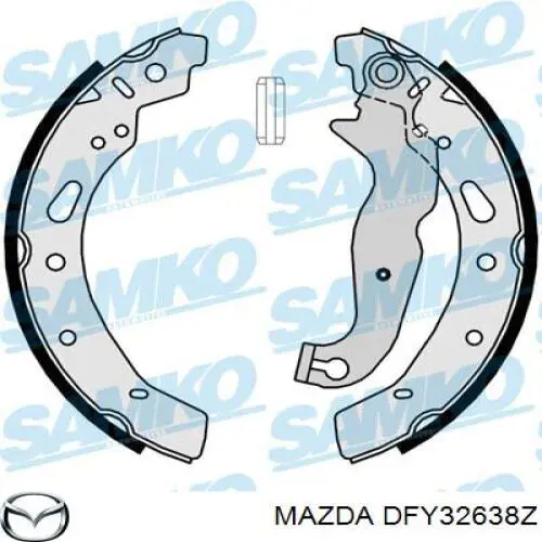 Колодки гальмові задні, барабанні DFY32638Z Mazda