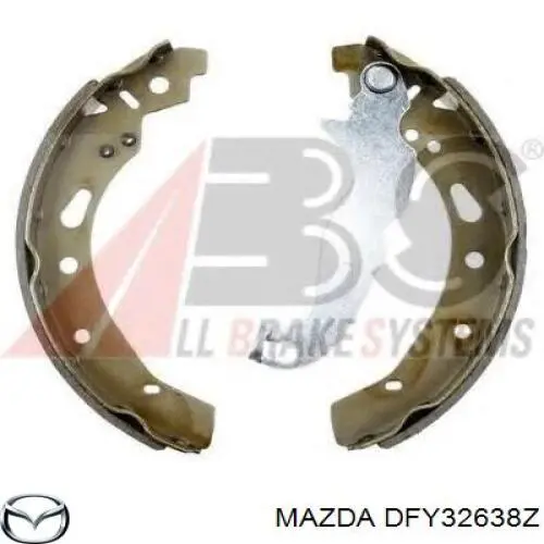 Колодки гальмові задні, барабанні DFY32638Z Mazda