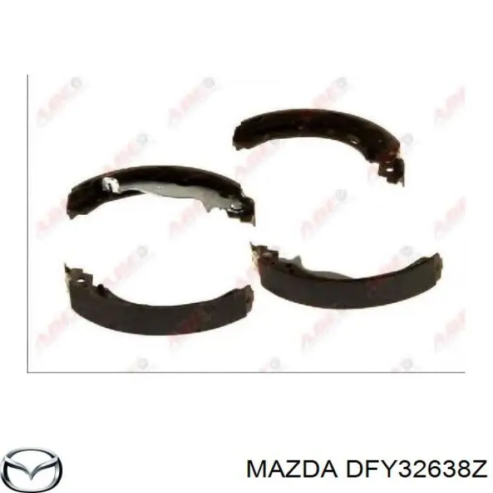Колодки гальмові задні, барабанні Mazda DFY32638Z ціна, від 24.94 USD