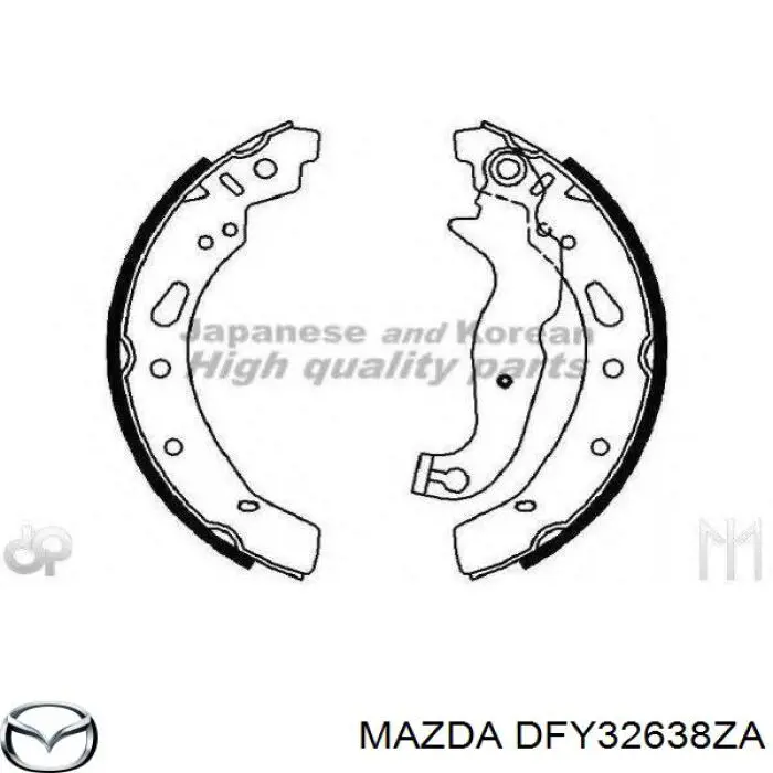 Колодки гальмові задні, барабанні DFY32638ZA Mazda