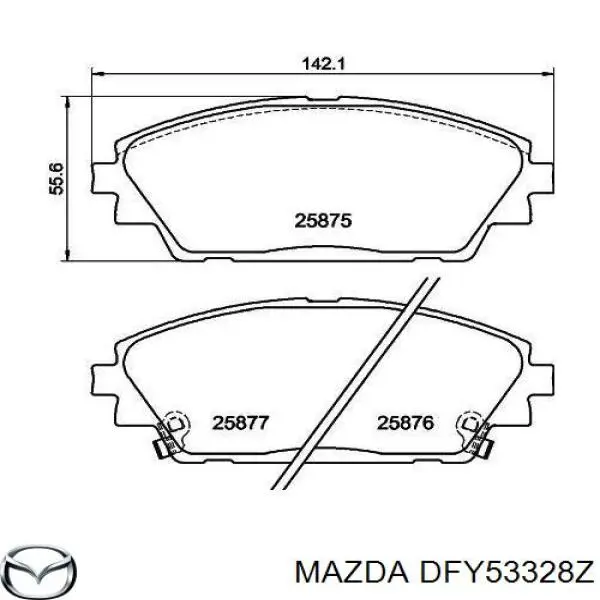 Купити DFY53328Z Mazda Колодки гальмівні передні, дискові