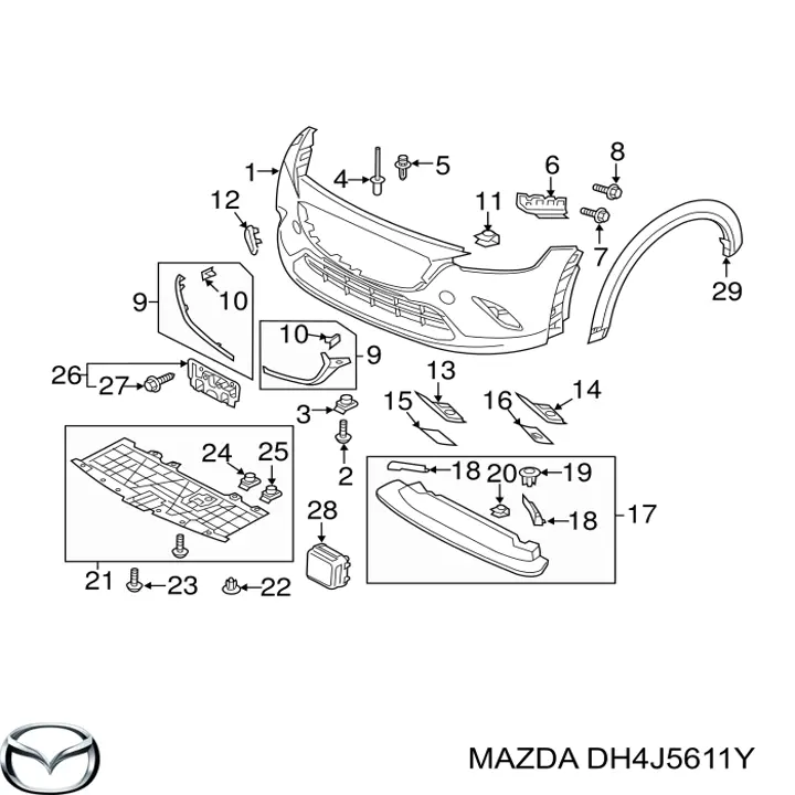 DH4J5611Y Mazda Обвіс бампера