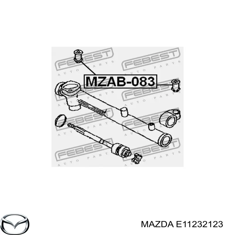 Сайлентблок кріплення рульової рейки E11232123 Mazda