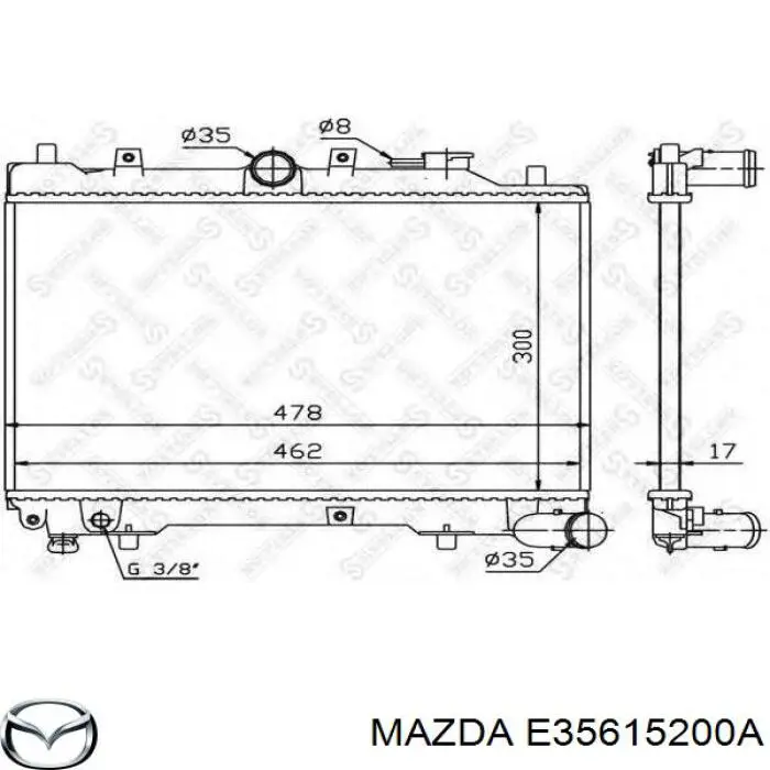 E35615200A Mazda Радіатор охолодження двигуна
