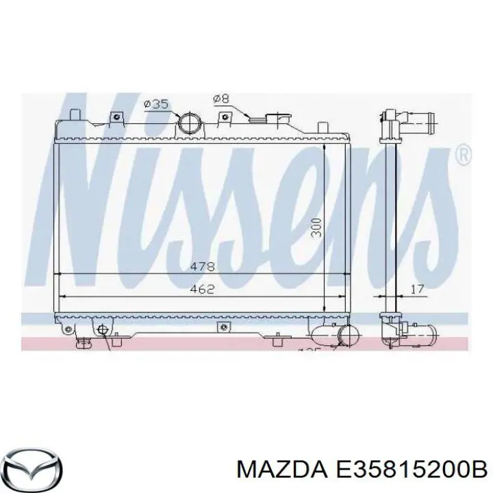 Купити E35815200B Mazda Радіатор двигуна