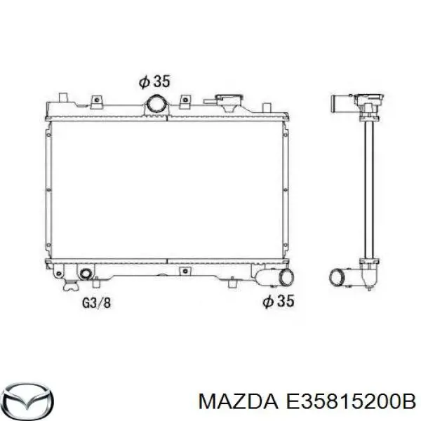 E35815200B Mazda Радіатор охолодження двигуна