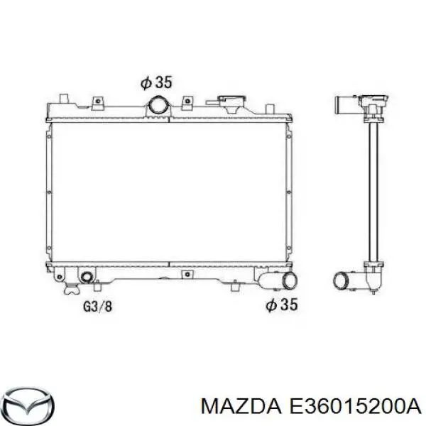 E36015200A Mazda радіатор охолодження двигуна
