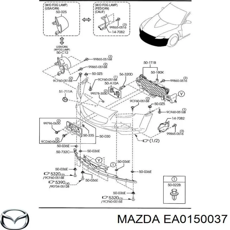  Mazda EA0150037 ціна, від 1.72 USD
