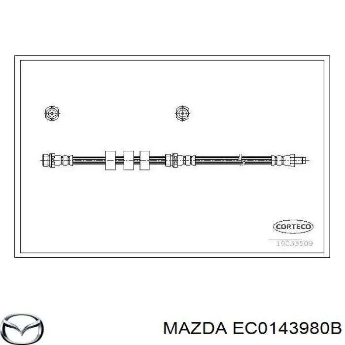 Шланг гальмівний передній EC0143980B Mazda