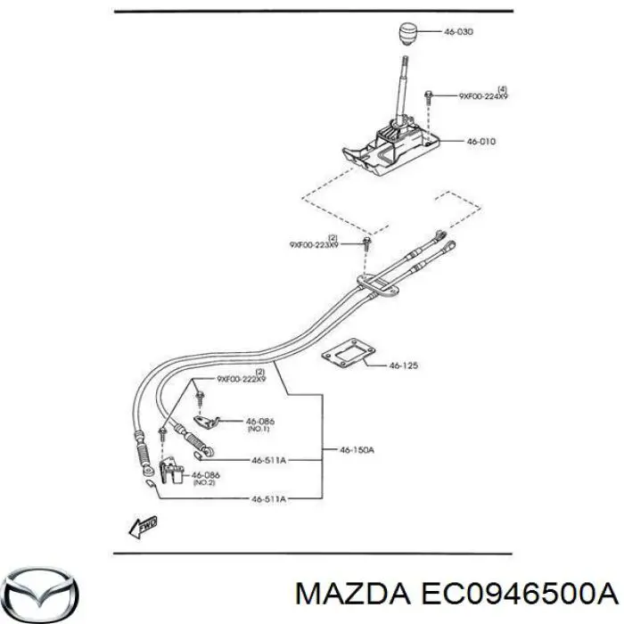 Трос перемикання передач, здвоєний Mazda EC0946500A ціна, від 474.29 USD
