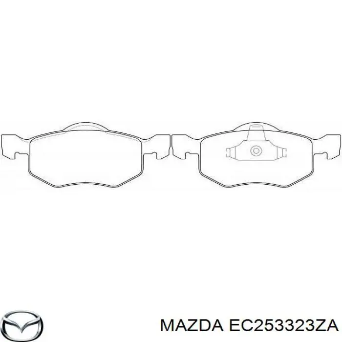 Передні тормозні колодки EC253323ZA Mazda