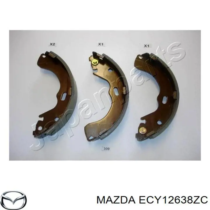Колодки гальмові задні, барабанні Mazda ECY12638ZC ціна, від 22.92 USD