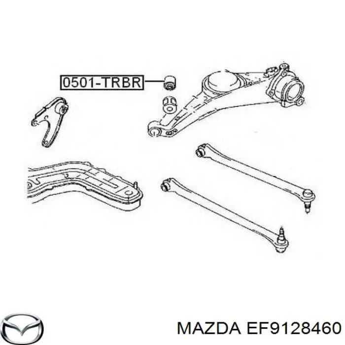 Сайлентблок заднього важеля, передній Mazda EF9128460 ціна, від 9.01 USD